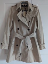 Bnwt Burberry Stone Beige Harbourne Mid Length Trench Coat Uk 8 Us 6