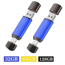 2Pack 32GB 64GB 128GB Type C USB 2.0 Flash Drive Pen Drive Drive Storage