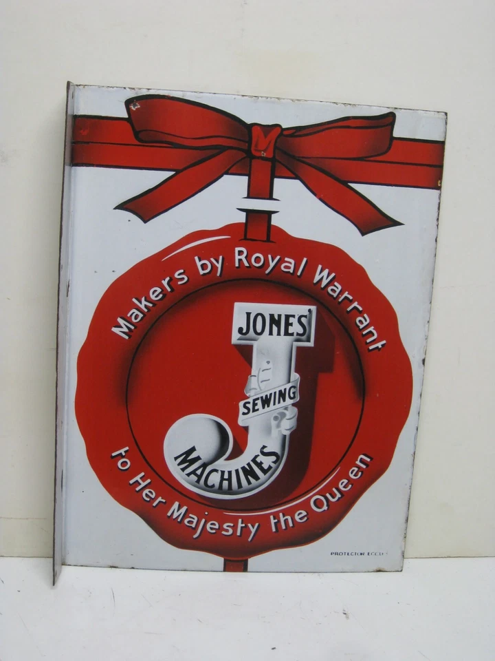 SEWING MACHINE PORCILAIN SIGN ANTIQUE - image 2 of 4