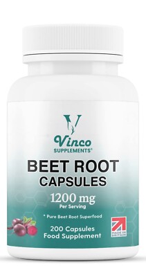 Rote Beete Extrakt Kapseln 1200mg pro Kapsel super stark, 100% natürlich vegan