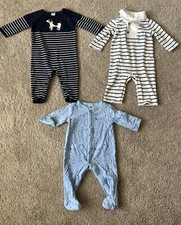 Lot 3 Janie and Jack Boys Baby 3-6 Months Sweater Romper Footie Pajama PJ