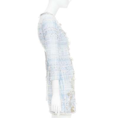 balmain blue and white dress Balmain - Dress - Blue White - Balmain Exclusive Luxury Collection