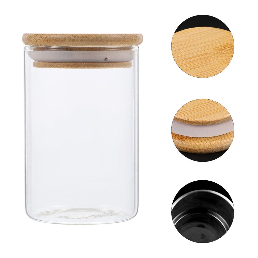 2 Pcs Transparent Glass Storage Jar Cotton Pad Jars Ball Dispensers