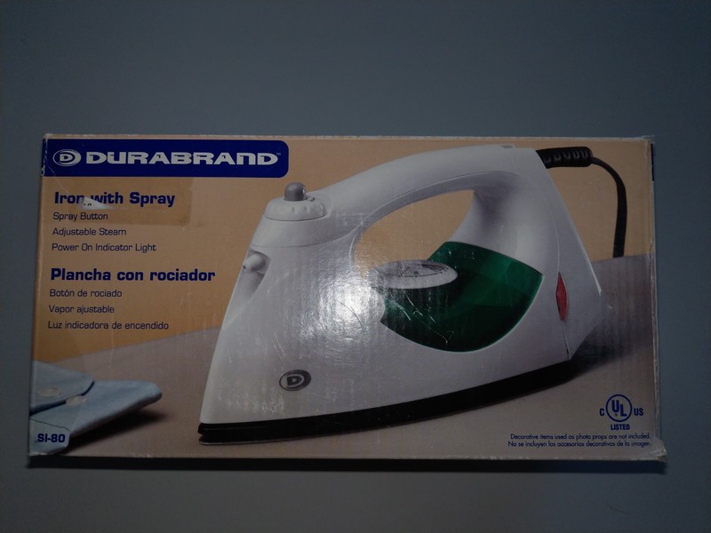 Durabrand Iron With Spray Button Adjustable Steam Power On Indicator Light SI-80