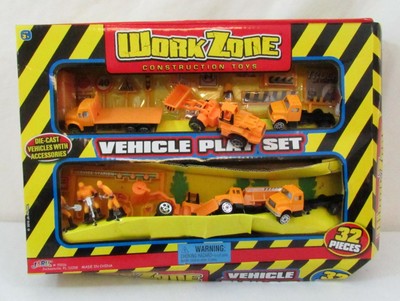 JA-RU inc. Work Zone Construction Toys 32 Pieces Vehicle Play Set (4890519) NIB