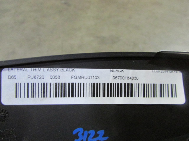 Maserati Ghibli, LH, Left Dashboard End Panel, Black, Used, P/N 6700184330