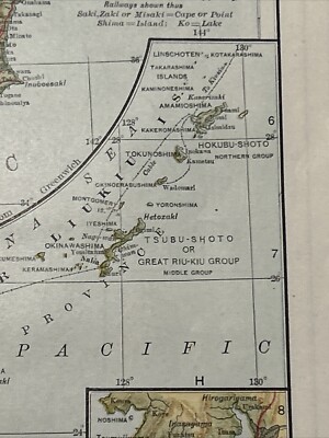 Antique Colorful 1908 Map Of Japan 11x15 Inches | eBay