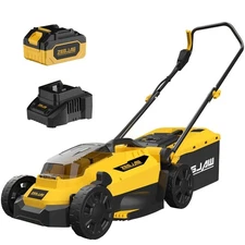 20V Cordless Electric Lawn Mower-13-Inch Mower With  4.0Ah Battery And  Charger