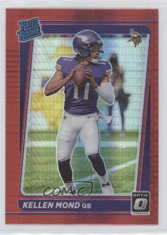2021 Panini Donruss Optic Rated Rookie Red Hyper Prizm Kellen Mond #221 fm0