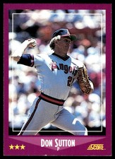 Don Sutton 1988 Score #105 California Angels MLB READ FREE SHIPPING AutographDen