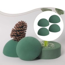 4 Pieces Half Ball Floral Foams Decor Green for Party Proposal Anniversary