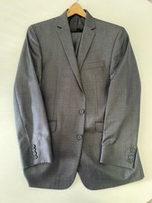 Kenneth Cole Reaction Mens Gray Slim Fit 2-PC Jacket Pants Suit Size 42L/35W