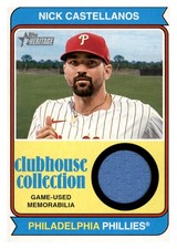 2023 Topps Heritage Clubhouse Collection Relic Nick Castellanos #CCR-NCS Patch