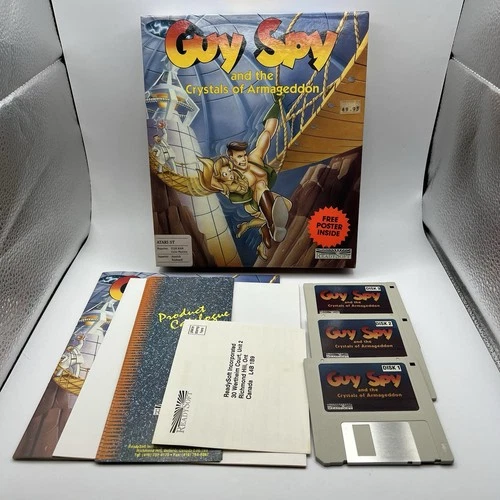 Guy Spy Crystals of Armageddon Atari ST Complete Tested Readysoft w/ Poster
