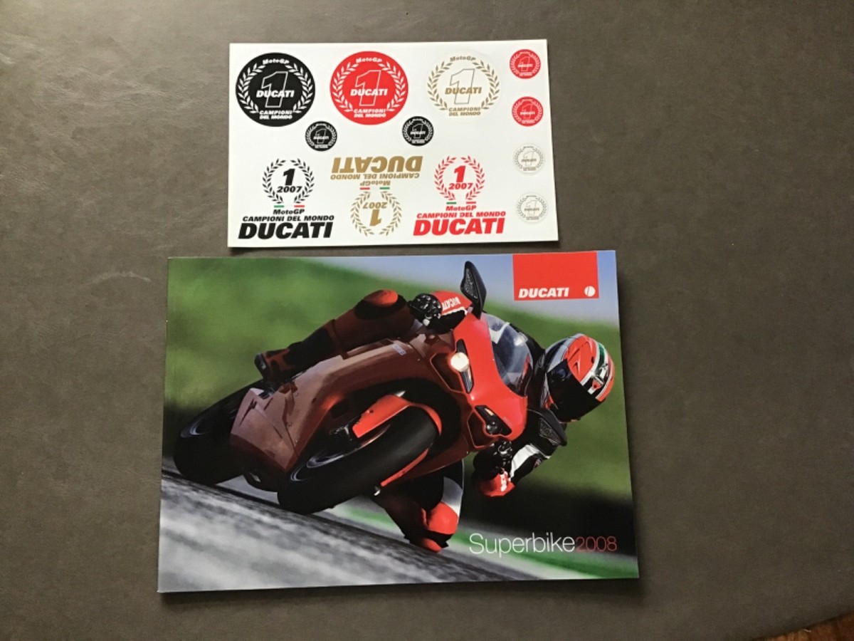 Ducati Motorcycle 2008 Superbike Catalog & Stick sheet, 848 1098 S