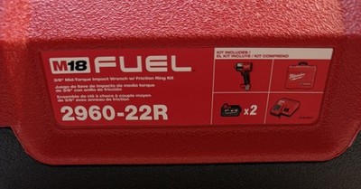 Milwaukee Tool 2960-22R M18 Fuel 3/8 In. Mid-Torque Impact Wrench With Friction