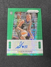 2025 Prizm WNBA SANIYA RIVERS Rookie Throwback Green Pulsar Auto /25 Sun #TB-SR