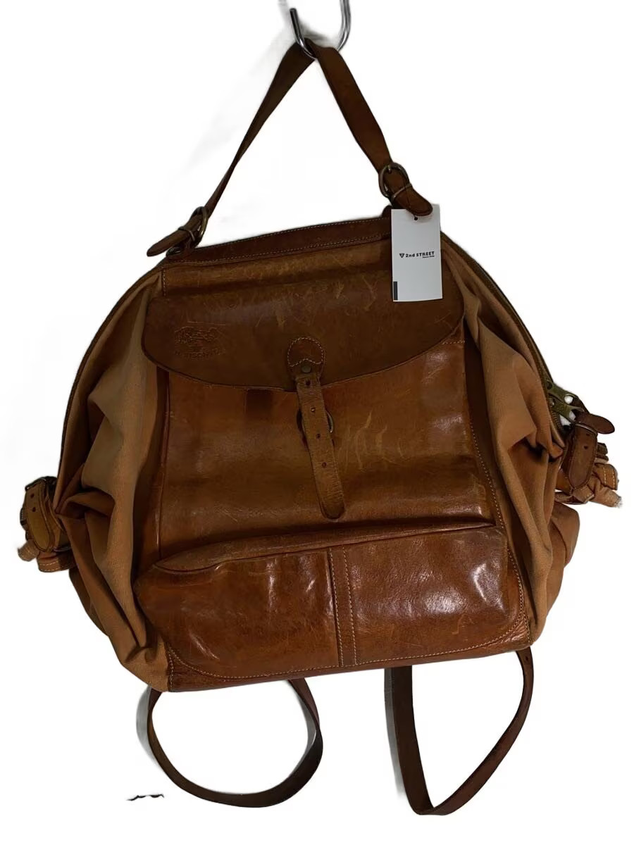 IL BISONTE Leather Backpack, CML, Solid Color - image 1