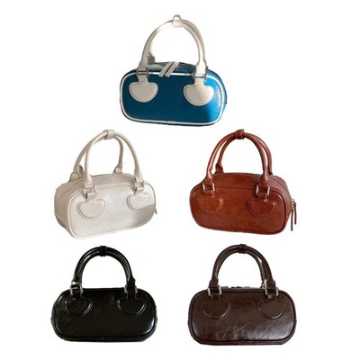 Spacious Patchwork Handbag Eye catching PU Bag for Fashion forward Individuals