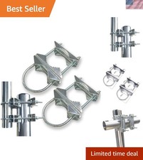 Universal Double U-Bolt Clamp Bracket for Starlink and Antenna Mounts - 2PCS