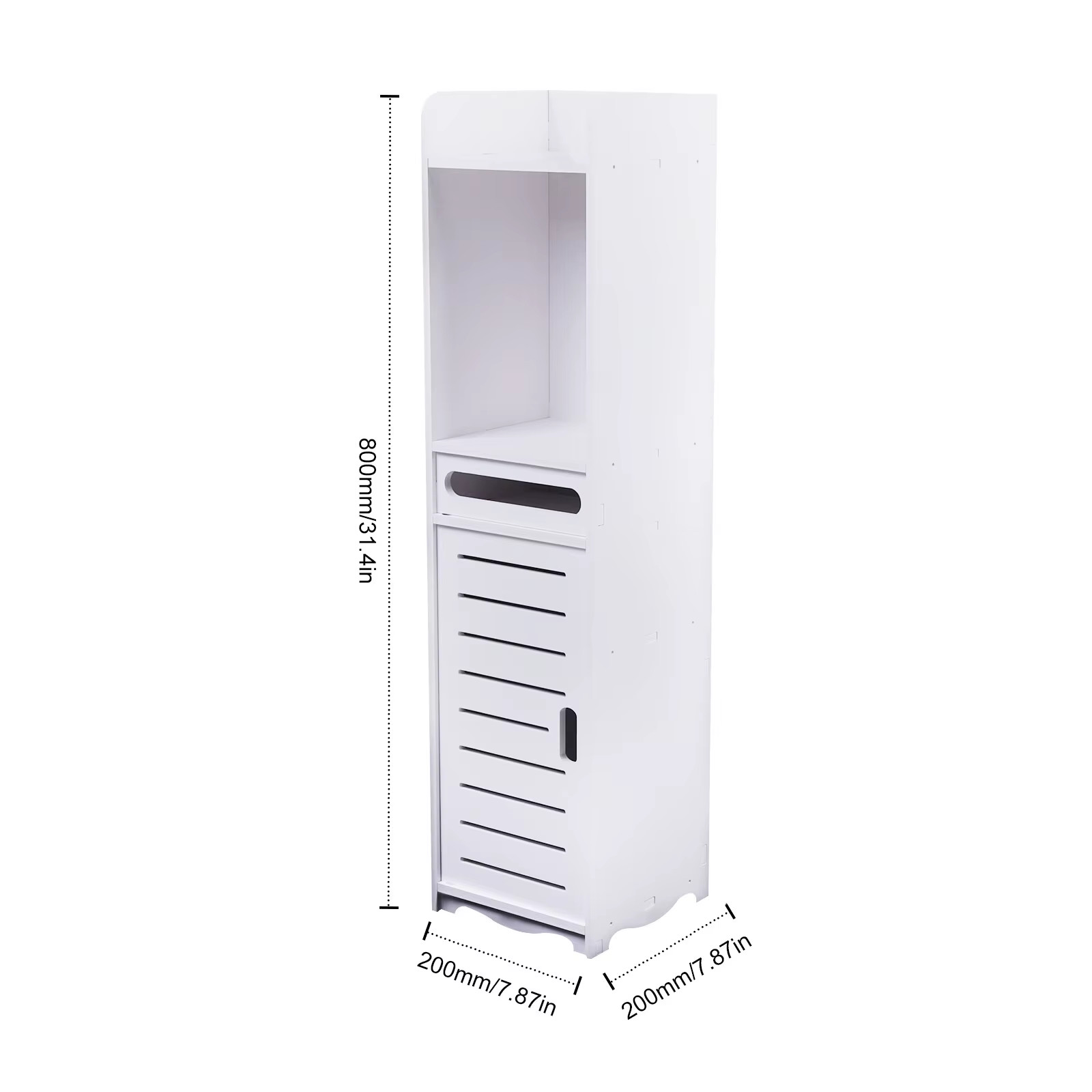 Meuble de rangement salle de bain suspendu 20 x 80 cm petit espace et WC