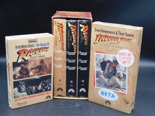 Indiana Jones Trilogy Collector's Edition BETAMAX Factory Sealed  2 Bonus Tapes