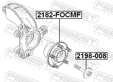 Fits FEBEST 2198-008 BOLT FORD FOCUS CABRIOLET CA5 2006-2010  ⭐UK Stock⭐