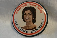 1961 Jacqueline Kennedy AMERICA'S FIRST LADY Button 3 1/2