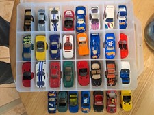 Hot Wheels Diecast Car Lot Collection, Multicolor Mixed Vehicles w/ Storage Case