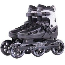 Adult Adjustable Inline Skates for Men Women with 3 100mm Wheels, Outdoor Bla...