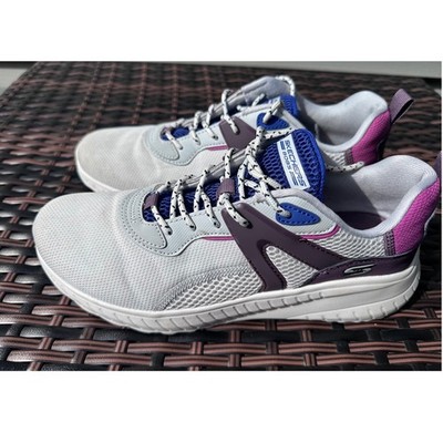 Skechers BOBS Sport Squad Chaos Face Off Grey Magenta Sneakers 117237 Mens 10