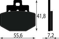 Bremsbelag Hinten 497002 Piaggio Super Hexagon 125 GTX 125 2001