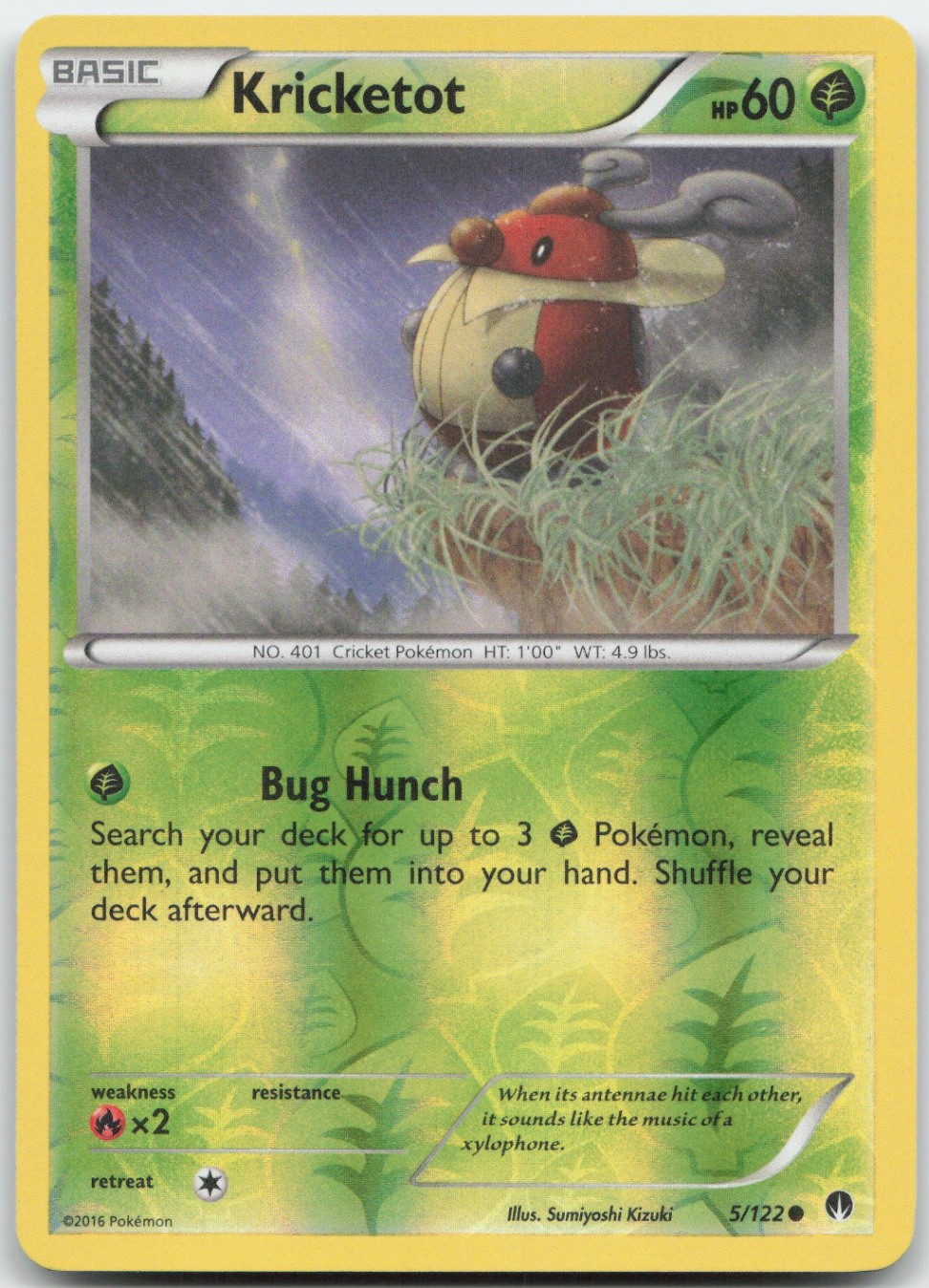 Kricketot 5/122 Reverse Holo XY - BREAKpoint Pokemon Card NM