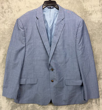 Ralph Ralph Lauren Men's Blazer 54R Silvery Blue Wool Blend 2-Button