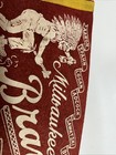 1957 Vintage Milwaukee Braves Baseball Mlb 11x28.5 Pennant Banner Hank Aaron — photo 4