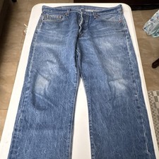 Vintage Y2K Levis 501XX Jeans 36x30 Med Wash Button Fly Straight Leg
