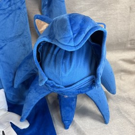 Sonic the Hedgehog Blue Plush Costume Jumpsuit and Spiked Headpiece Set Size 6-7