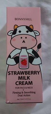Bonny Hill Strawberry Milk Cream For Face & Neck Firming & Smoothing 5.74 oz New