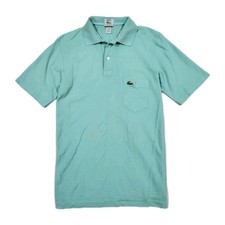 VTG 80  s IZOD Lacoste Men  s Polo Shirt Green Golf Short Sleeve Size Small
