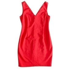 Zara Basic Blood Orange Fitted Dress