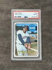 1969 Topps Tony Oliva #600 PSA 8 NM-MT! Sharp Card! Twins Vintage HOF!