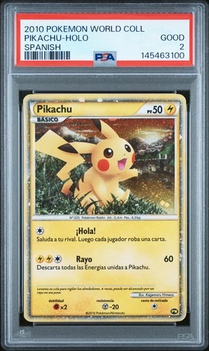 2010 POKEMON WORLD COLL SPANISH PIKACHU-HOLO PSA 2