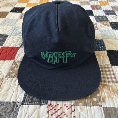 Off-White Hat Black Baseball Flat Brim Strap Back 2013  plastic  Cap VG preowned