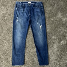 Mother The Double Fray Vagabond Jeans in Take the Edge Off Size 30 