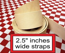 2.5" Vegetable Tanned Tooling Leather Belt Blanks, Straps. Select Size.