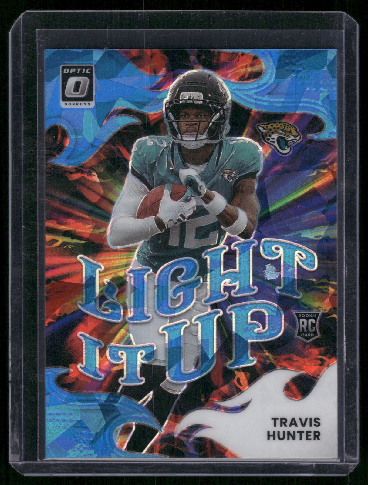 2025 Donruss Optic #4 Travis Hunter Light It Up Ice #/55