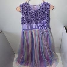 Mokpi Flower Girl Sequin Party Dress Rainbow