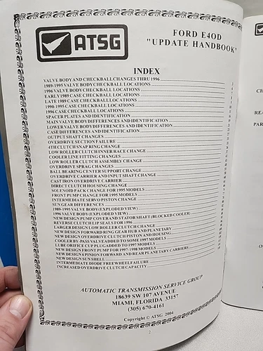 ATSG Ford E40D Automatic Transmission Update Handbook Updated 2004 - Picture 3 of 3