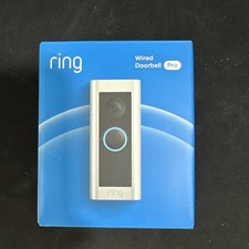Ring - Wired Doorbell Pro Smart WiFi Video Doorbell - Satin Nickel -NEW-
