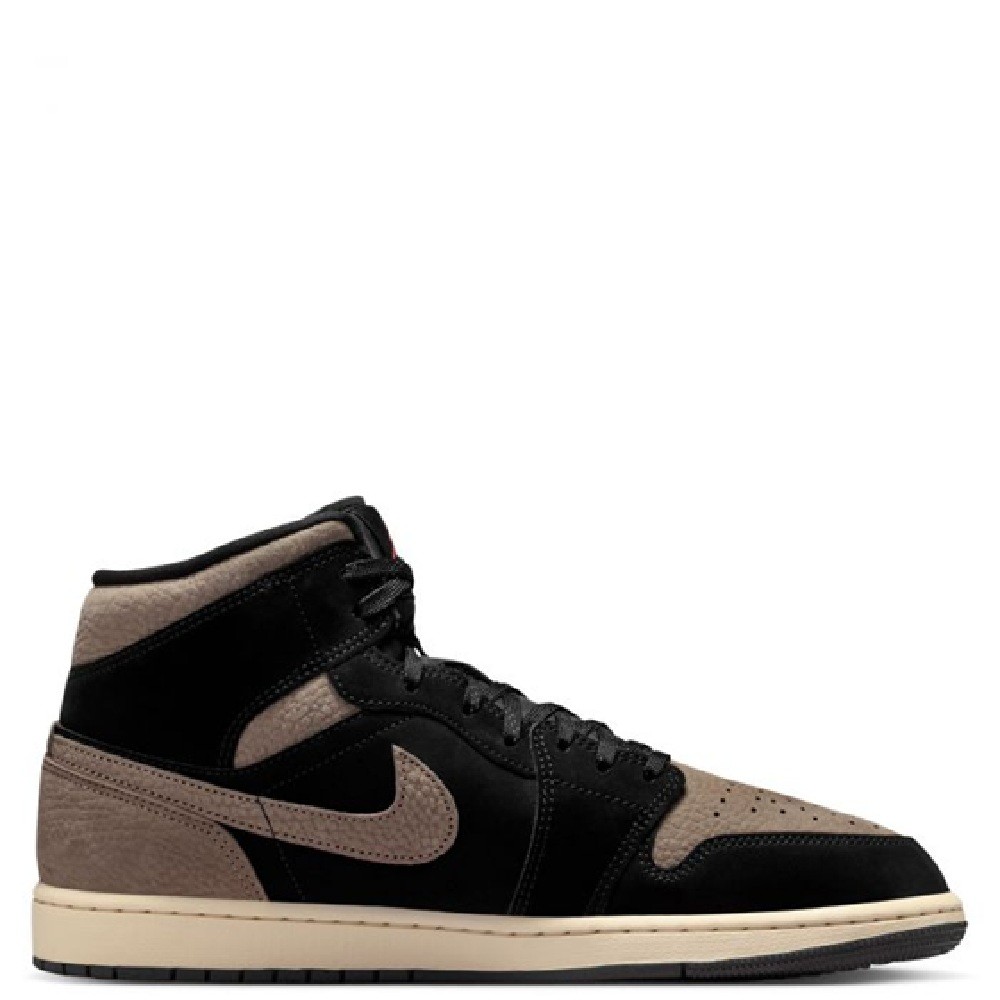 Men's Jordan 1 Mid SE Black/Olive Grey-LT Wild Mango (IB7110 002
